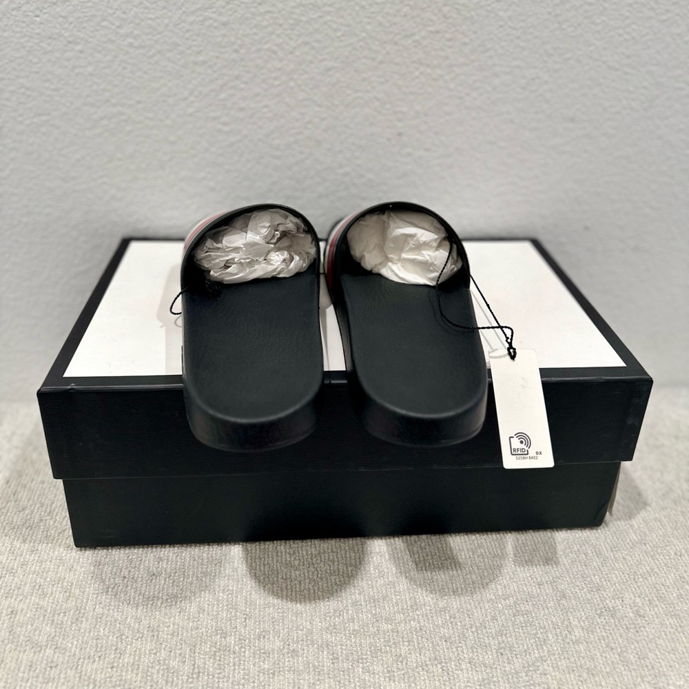 GUCCI Web Rubber Slides - Picture 4 of 12